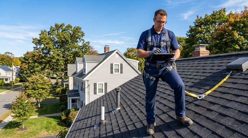 Certified Roof Inspector Westfield MA on Residential Roof